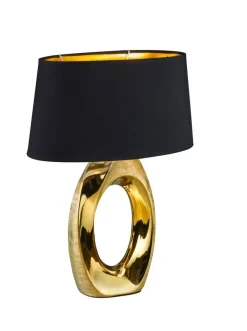 Sisustusvalaisimet^Trio Lighting pöytävalaisin Taba 52 cm E27 kulta/musta