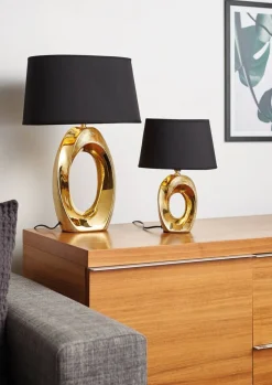 Sisustusvalaisimet^Trio Lighting pöytävalaisin Taba 52 cm E27 kulta/musta