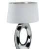 Sisustusvalaisimet^Trio Lighting pöytävalaisin Taba 52 cm E27 hopea/valkoinen
