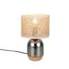 Sisustusvalaisimet^Trio Lighting pöytävalaisin Tara 33 cm E27 beige/kromattu
