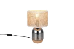 Sisustusvalaisimet^Trio Lighting pöytävalaisin Tara 33 cm E27 beige/kromattu