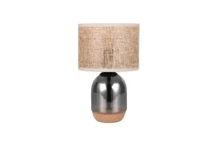 Sisustusvalaisimet^Trio Lighting pöytävalaisin Tara 33 cm E27 beige/kromattu