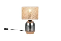 Sisustusvalaisimet^Trio Lighting pöytävalaisin Tara 33 cm E27 beige/kromattu