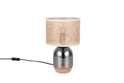 Sisustusvalaisimet^Trio Lighting pöytävalaisin Tara 33 cm E27 beige/kromattu