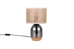 Sisustusvalaisimet^Trio Lighting pöytävalaisin Tara 33 cm E27 beige/kromattu
