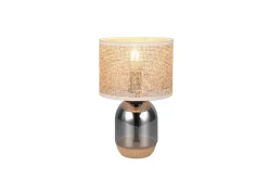 Sisustusvalaisimet^Trio Lighting pöytävalaisin Tara 33 cm E27 beige/kromattu