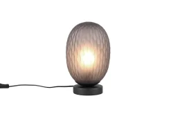 Sisustusvalaisimet^Trio Lighting pöytävalaisin Facette E27 mattamusta/savu