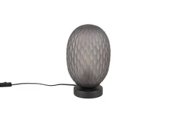 Sisustusvalaisimet^Trio Lighting pöytävalaisin Facette E27 mattamusta/savu