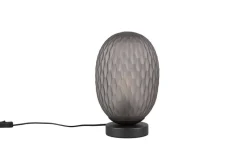 Sisustusvalaisimet^Trio Lighting pöytävalaisin Facette E27 mattamusta/savu