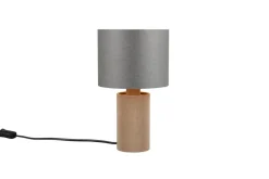 Sisustusvalaisimet^Trio Lighting pöytävalaisin Canio 27 cm E27 puu/harmaa