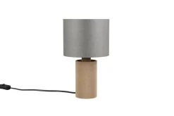 Sisustusvalaisimet^Trio Lighting pöytävalaisin Canio 27 cm E27 puu/harmaa