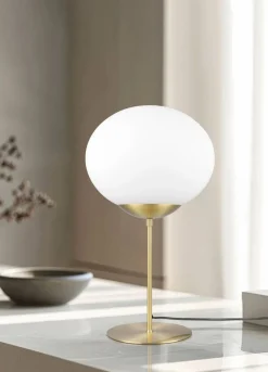 Sisustusvalaisimet^Trio Lighting pöytävalaisin Fomento E27 mattamessinki/valkoi