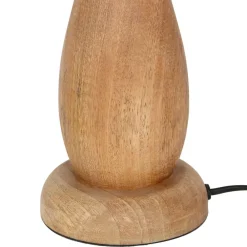 Sisustusvalaisimet^Trio Lighting pöytävalaisin Toba E27 puu/beige