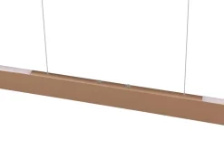 Sisustusvalaisimet^Trio Lighting riippuvalaisin Helios LED 100 cm kahvinruskea