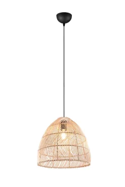 Sisustusvalaisimet^Trio Lighting riippuvalaisin Rike E27 rottinki