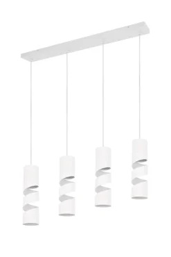Sisustusvalaisimet^Trio Lighting riippuvalaisin Stream 4-os GU10 mattavalkoinen