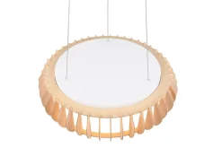 Sisustusvalaisimet^Trio Lighting riippuvalaisin Monte LED 60 cm valkoinen/puu