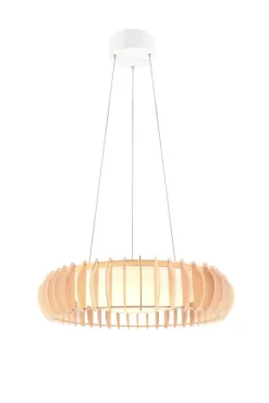 Sisustusvalaisimet^Trio Lighting riippuvalaisin Monte LED 60 cm valkoinen/puu