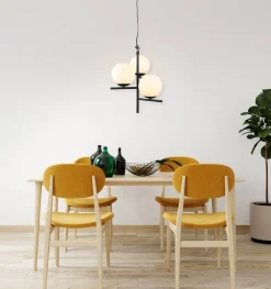 Sisustusvalaisimet^Trio Lighting riippuvalaisin Pure 3-os E14 mattamusta