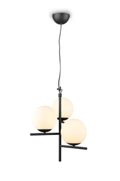 Sisustusvalaisimet^Trio Lighting riippuvalaisin Pure 3-os E14 mattamusta