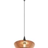 Sisustusvalaisimet^Trio Lighting riippuvalaisin Colino E27 puu/antrasiitti