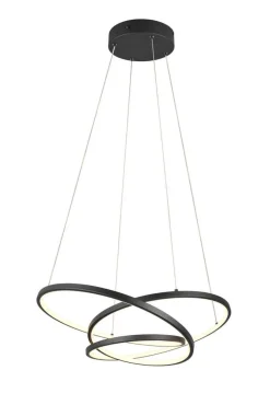 Sisustusvalaisimet^Trio Lighting riippuvalaisin Darvin LED 64 cm mattamusta