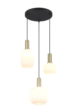 Sisustusvalaisimet^Trio Lighting riippuvalaisin Diva 3-os E27 mattamessinki/val