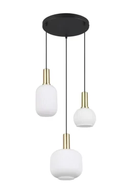 Sisustusvalaisimet^Trio Lighting riippuvalaisin Diva 3-os E27 mattamessinki/val