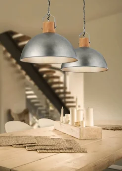 Sisustusvalaisimet^Trio Lighting riippuvalaisin Delhi E27 antiikkiteräs