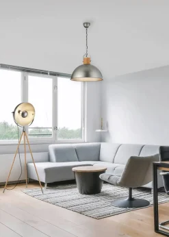 Sisustusvalaisimet^Trio Lighting riippuvalaisin Delhi E27 antiikkiteräs