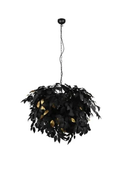 Sisustusvalaisimet^Trio Lighting riippuvalaisin Leavy 70 cm 4xE14 mattamusta