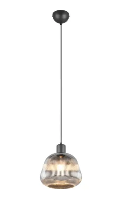 Sisustusvalaisimet^Trio Lighting riippuvalaisin Tarifa 1-os E27 mattamusta/krom