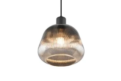 Sisustusvalaisimet^Trio Lighting riippuvalaisin Tarifa 1-os E27 mattamusta/krom