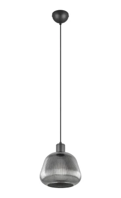 Sisustusvalaisimet^Trio Lighting riippuvalaisin Tarifa 1-os E27 mattamusta/krom