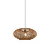 Sisustusvalaisimet^Trio Lighting riippuvalaisin Hedda E27 mattamusta/sisal
