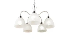 Sisustusvalaisimet^Trio Lighting riippuvalaisin Dobby 5-os E27 harjattu teräs/a