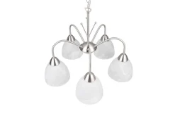 Sisustusvalaisimet^Trio Lighting riippuvalaisin Dobby 5-os E27 harjattu teräs/a