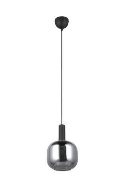 Sisustusvalaisimet^Trio Lighting riippuvalaisin Diva E27 mattamusta/kromattu