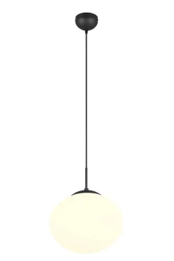 Sisustusvalaisimet^Trio Lighting riippuvalaisin Fomento 30 cm E27 mattamusta/va