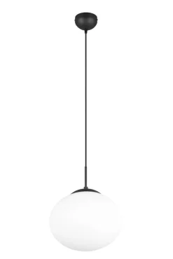 Sisustusvalaisimet^Trio Lighting riippuvalaisin Fomento 30 cm E27 mattamusta/va