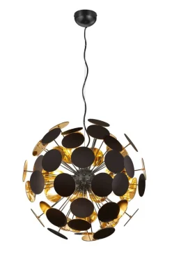 Sisustusvalaisimet^Trio Lighting riippuvalaisin Discalgo 6xE14 mattamusta