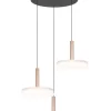 Sisustusvalaisimet^Trio Lighting riippuvalaisin Celeste LED 3-os kahvinruskea
