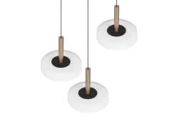 Sisustusvalaisimet^Trio Lighting riippuvalaisin Celeste LED 3-os kahvinruskea