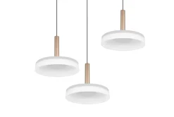 Sisustusvalaisimet^Trio Lighting riippuvalaisin Celeste LED 3-os kahvinruskea