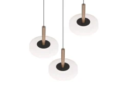 Sisustusvalaisimet^Trio Lighting riippuvalaisin Celeste LED 3-os kahvinruskea