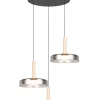 Sisustusvalaisimet^Trio Lighting riippuvalaisin Celeste LED 3-os mattamusta/kro