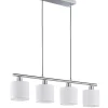Sisustusvalaisimet^Trio Lighting riippuvalaisin Tommy 4xE14 harjattu teräs/valk