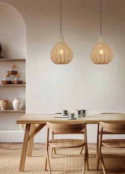 Sisustusvalaisimet^Trio Lighting riippuvalaisin Janne 35,5 cm E27 beige