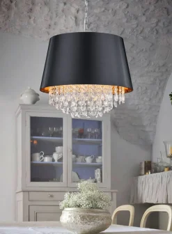 Sisustusvalaisimet^Trio Lighting riippuvalaisin Loreley 3xE14 musta/kulta