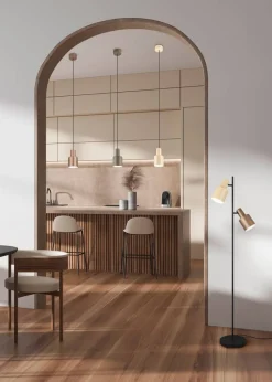 Sisustusvalaisimet^Trio Lighting riippuvalaisin Agudo 1-os E27 kellertävänruske